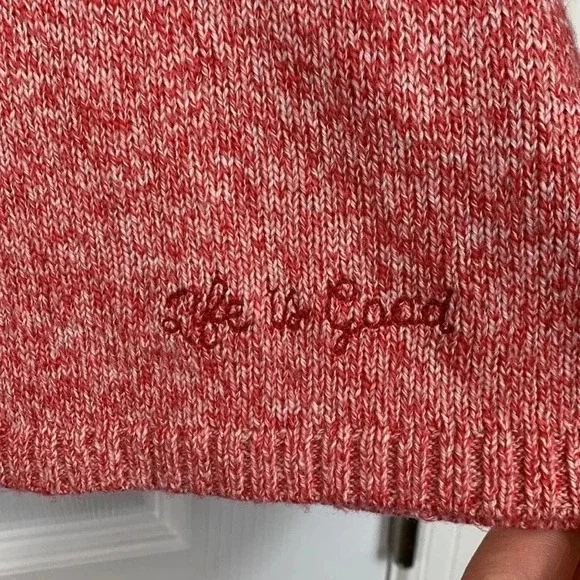 NWT Life is Good red white trapeze sweater sz xs - Picture 6 of 10